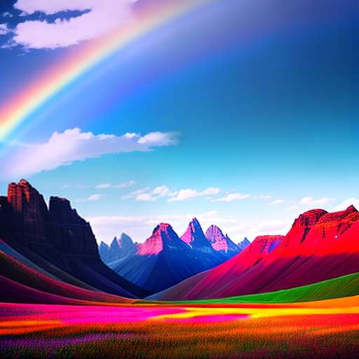 Rainbow Mountains Midjourney Prompt - Socialdraft