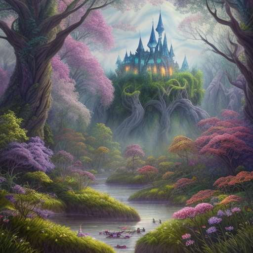 Midjourney Magical Forests and Kingdoms Paint-by-Number Prompt Kit - Socialdraft