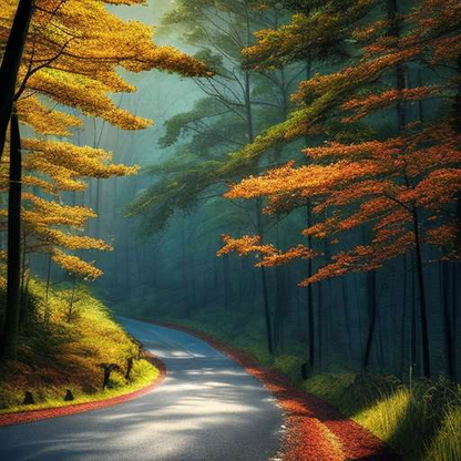 Midjourney Forest Road Prompts - Create Your Own Scenic Route - Socialdraft