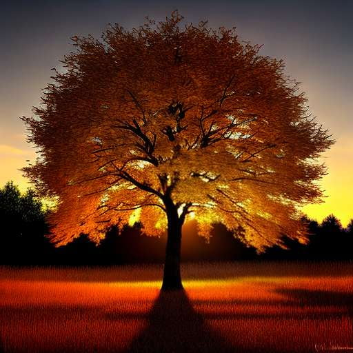"Maple Leaf Twilight" - Customizable Midjourney Prompt for Unique Image Creation - Socialdraft
