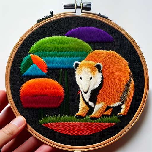 Endangered Species Embroidery Midjourney Prompt: Save Wildlife with Hoop Art - Socialdraft
