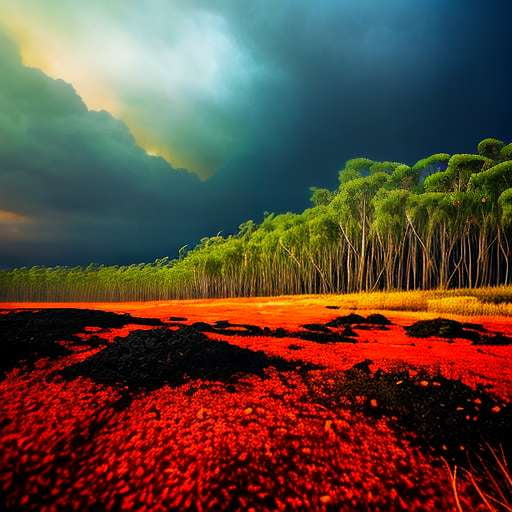 Australian Wildlife Landscape Midjourney Prompt: Inspired by Bushfires - Socialdraft