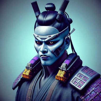 Cyberpunk Kabuki Samurai Mask Midjourney Prompt - Socialdraft