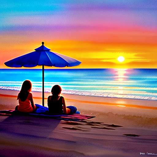 Beach Sunset Picnic Midjourney Prompt- Create Your Perfect Picnic Scene - Socialdraft