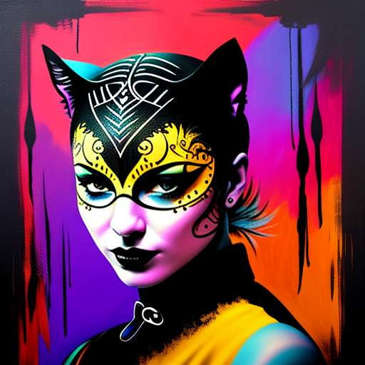 Tattooed Catwoman Midjourney Creation Prompt - Socialdraft