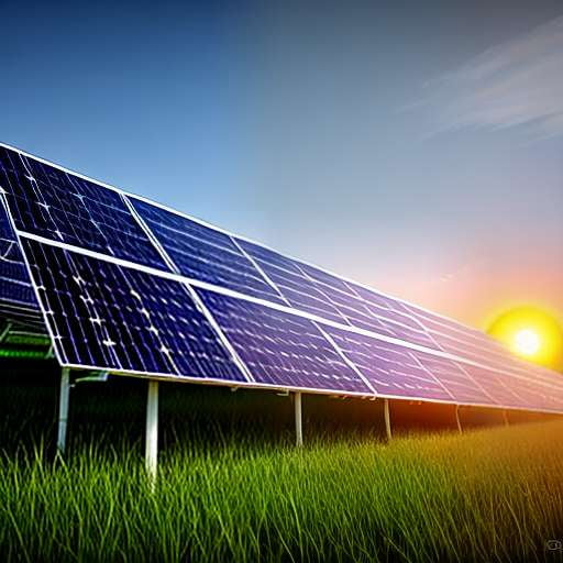 Sunrise Solar Farm Midjourney Prompt - Socialdraft