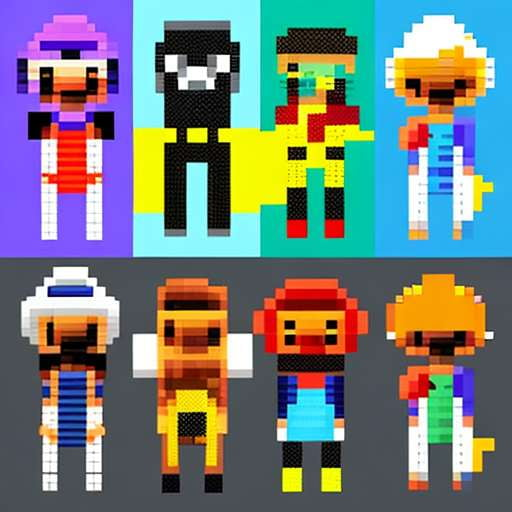 create pixel art characters