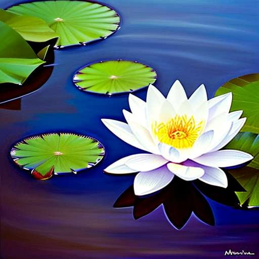 Blue Lotus Botanical Midjourney Prompt - Create Your Own Botanical Masterpiece - Socialdraft