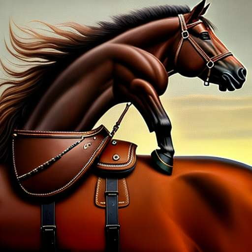 Horse Tack Midjourney Creation - Customizable Equestrian Art Prompt - Socialdraft