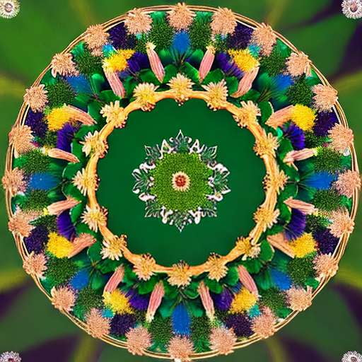 Botanical Garden Mandala Midjourney Prompt - Unique Customizable Floral Art - Socialdraft