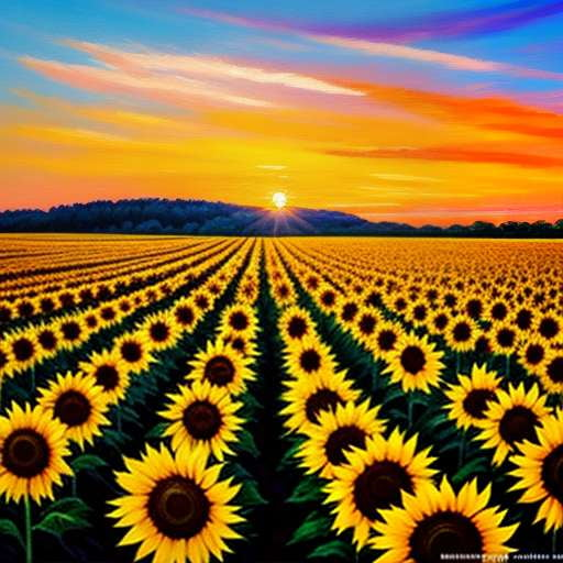 Sunflower Field Midjourney Prompts - Create Your Own Unique Sunflower Artwork - Socialdraft