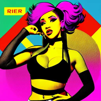 "Cardi B Pop Art" Midjourney Prompt for Customizable Art Creation - Socialdraft