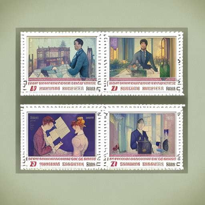 Vintage Postal Stamps Midjourney Prompts: Create Your Own Antique Stamp Collection - Socialdraft