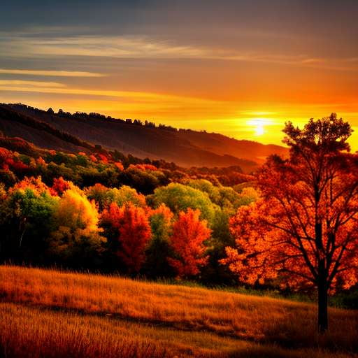 Autumn Sunset Midjourney: Customizable Text-to-Image Prompt for Stunning Sunset Art - Socialdraft