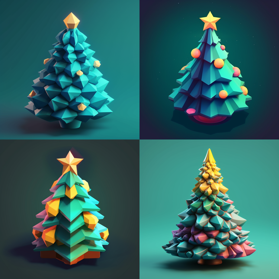 3d Christmas Tree Icon
