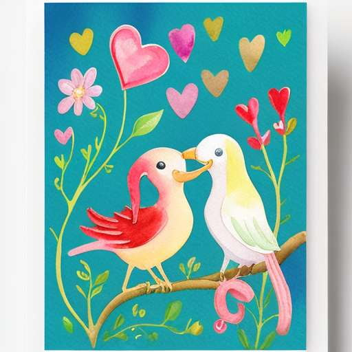 "Whimsy Love Notes" - Unique Valentines Day Cards - Socialdraft