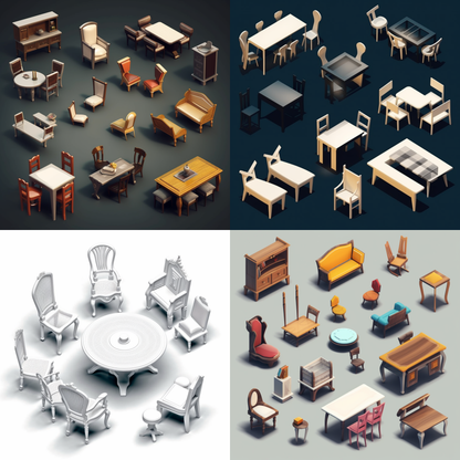 3d Furniture Icons