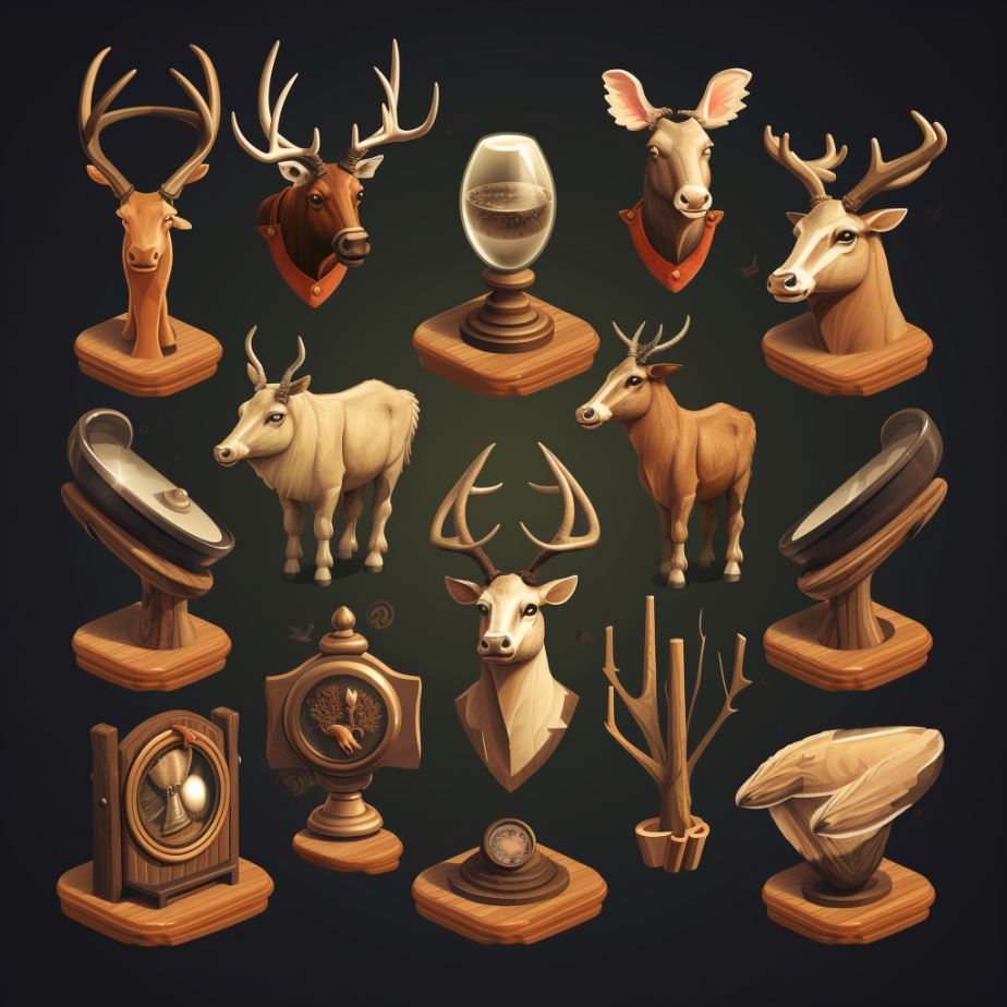 3d Hunting Trophy Icons