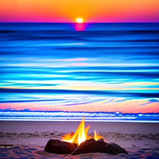 Beach Bonfire Gentle Yoga Midjourney Prompt - Customizable Text-To-Image Creation - Socialdraft