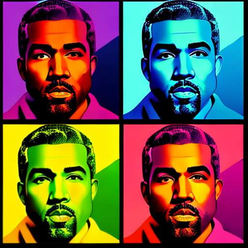 Kanye West Pop Art Midjourney Masterpiece Prompt - Socialdraft