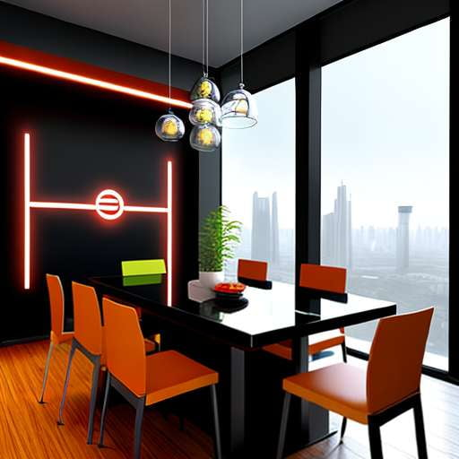 "Cyberpunk Dining Room" Midjourney Prompt - Create Your Own Futuristic Scene - Socialdraft