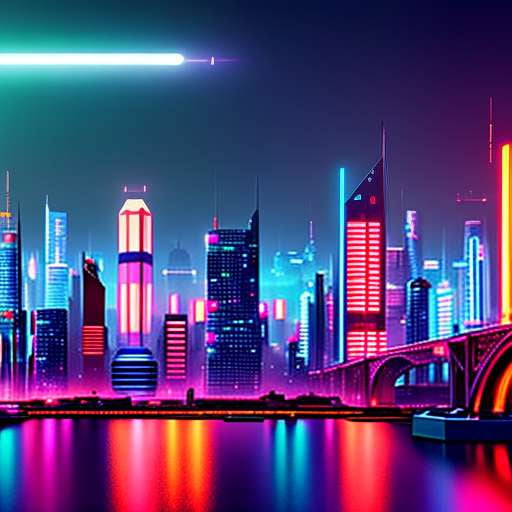 Glowing Cityscape Midjourney Art: Create Your Own Neon Metropolis - Socialdraft