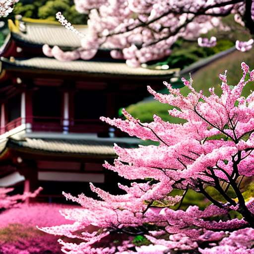 Cherry Blossom Japanese Tea Garden Midjourney Prompt - Socialdraft