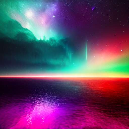 "Nebula Lakeside" Customizable Midjourney Image Prompt - Socialdraft