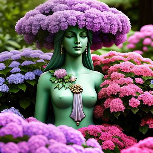 "Hydrangea Goddess" Midjourney Prompt: Create Your Own Stunning Floral Artwork - Socialdraft