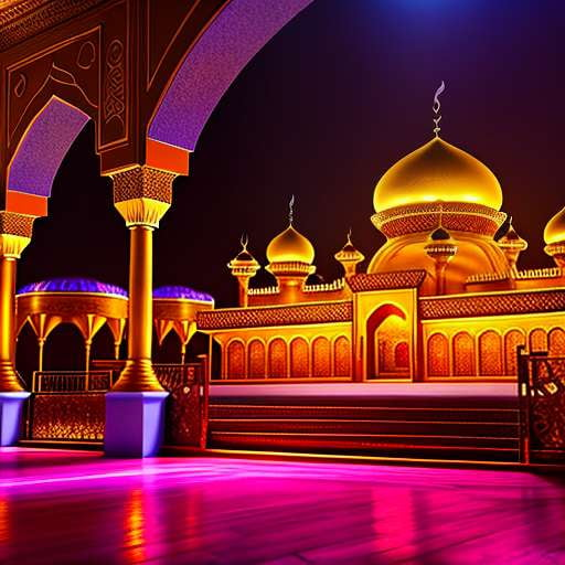 Aladdin's Palace Midjourney Prompt - Customizable Arabian Nights Art - Socialdraft