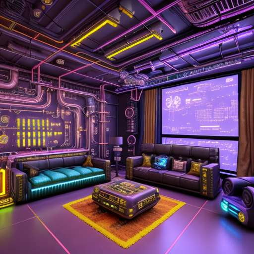 Midjourney Cyberpunk Living Rooms Prompt: Customize Your Futuristic Space - Socialdraft
