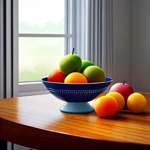 Polka Dot Ceramic Fruit Bowl Midjourney Prompt - Customizable and Unique Image Generation - Socialdraft