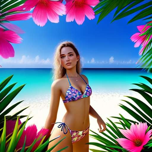 Floral Bikini Midjourney Prompt for Custom Swimsuit Designs – Socialdraft