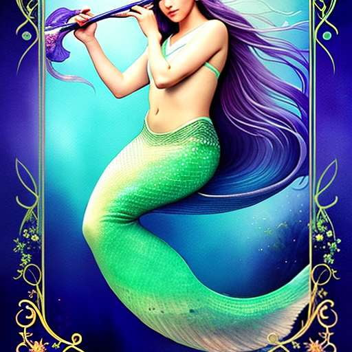 Ariel Watercolor Mermaid Midjourney Prompt - Unique Illustration Inspiration - Socialdraft