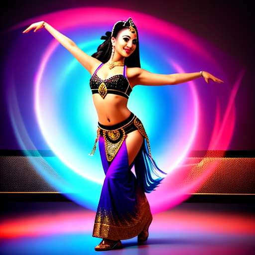Chinese Fusion Belly Dancing Midjourney Creation: Customizable Text-to-Image Prompt - Socialdraft