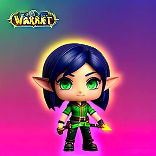 Chibi World of Warcraft 3D Avatar Midjourney Prompt - Socialdraft