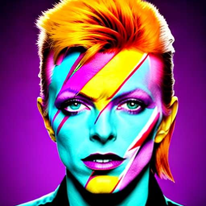 David Bowie Pop Art Midjourney Prompt: Create Your Own Bowie-Inspired Masterpiece! - Socialdraft