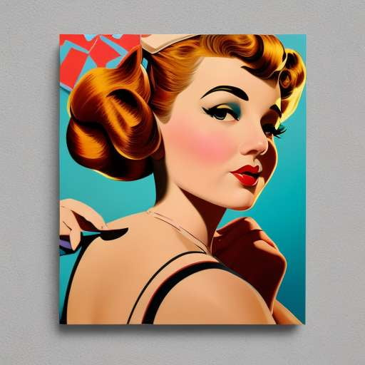 Midjourney Pin-up Model Stickers: Customize Vintage Vixens for your Style - Socialdraft