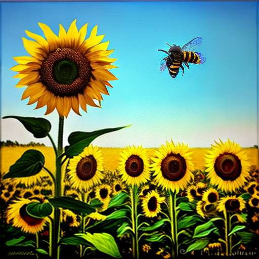 Sunflower and Bee Midjourney Prompts for Creative Image Generation - Socialdraft