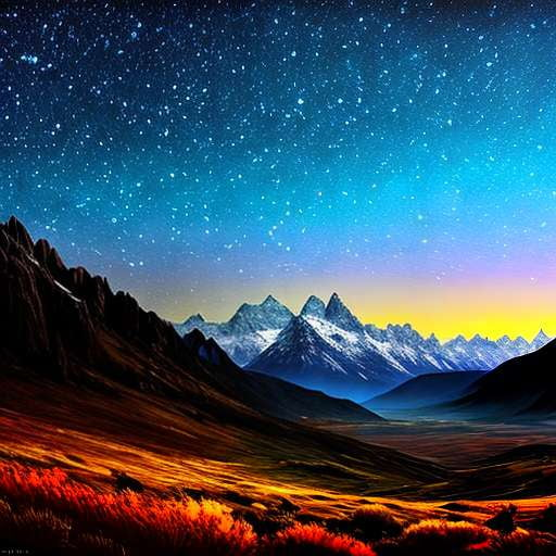 Starry Mountain Night - Customizable Midjourney Prompt for Painting and Artistic Creations - Socialdraft