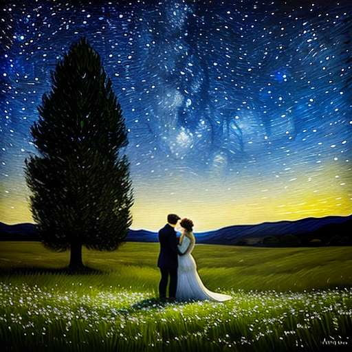 Starry Night Sky Midjourney Prompt - Customizable Image Creation - Socialdraft