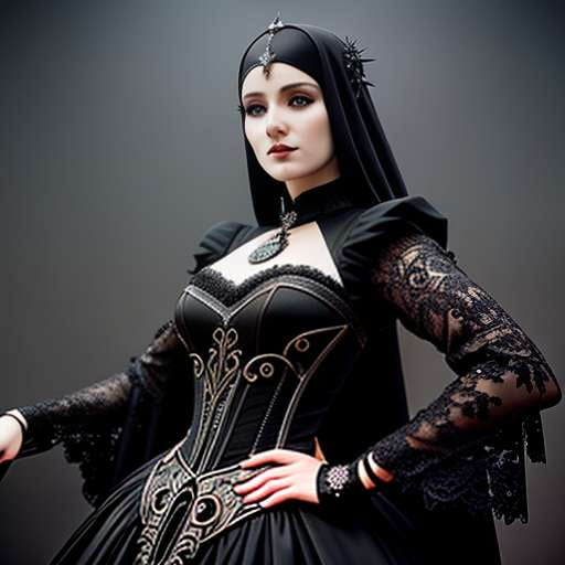 Cyber Gothic Gown Midjourney Prompt: Create Your Perfect Futuristic Dress - Socialdraft