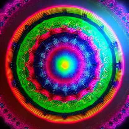 Neon Mandala Midjourney Prompt - Create Your Unique Psychedelic Artwork - Socialdraft