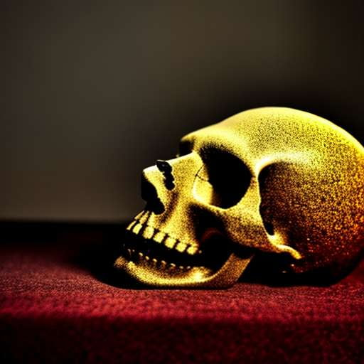 Spooky Skull and Candle Still Life Midjourney Prompt - Customizable Halloween Art - Socialdraft