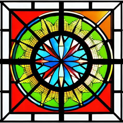 Contemporary Midjourney Stained Glass Pattern Design - Socialdraft