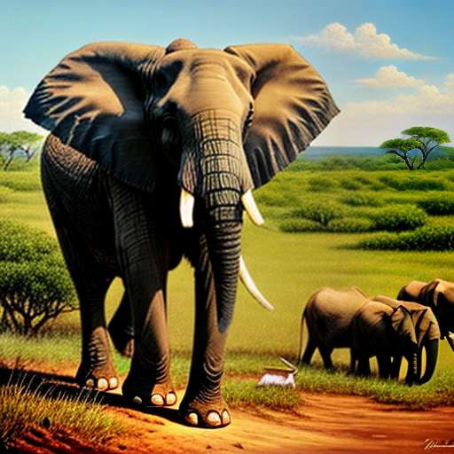 Elephant Herd Midjourney Prompt - Customizable Text-to-Image Creation - Socialdraft
