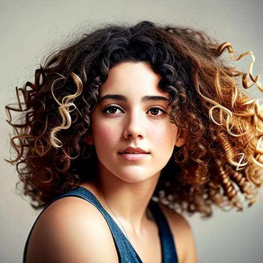 Curly Hair Portrait - Unique Midjourney Prompt for image generation - Socialdraft