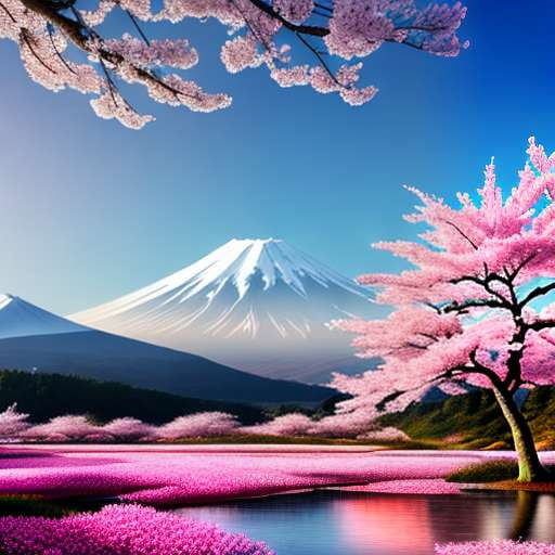 Cherry Blossom Mount Fuji Midjourney Prompt - Customizable Text-to-Image Creation - Socialdraft