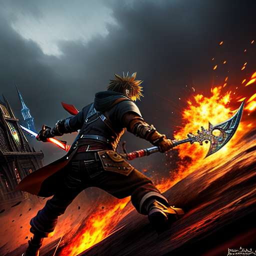 Kingdom Hearts Keyblade Battle Midjourney Prompt - Unleash Your Inner Warrior - Socialdraft