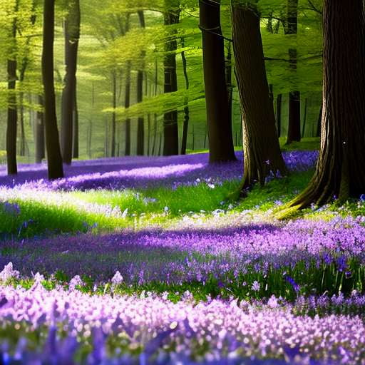 Bluebell Forest Midjourney Prompt - Create your own serene and stunning forest scene - Socialdraft